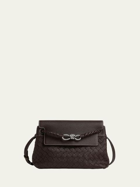 Bottega Veneta Small Andiamo Intrecciato Leather Messenger Bag