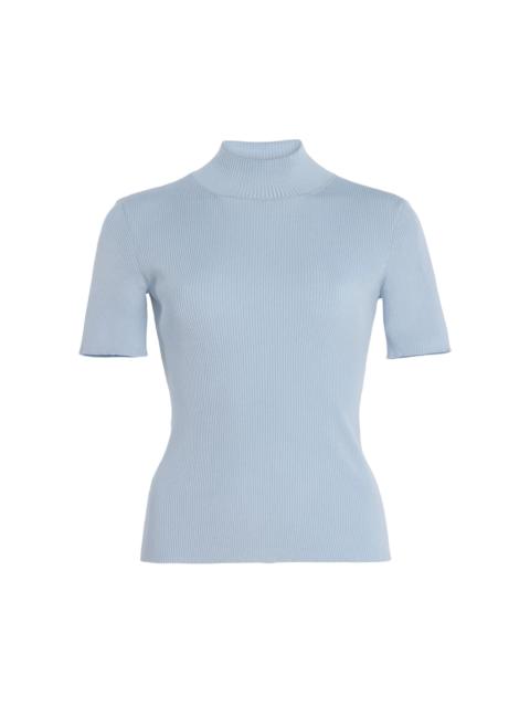 Oscar de la Renta Wool T-Shirt light blue