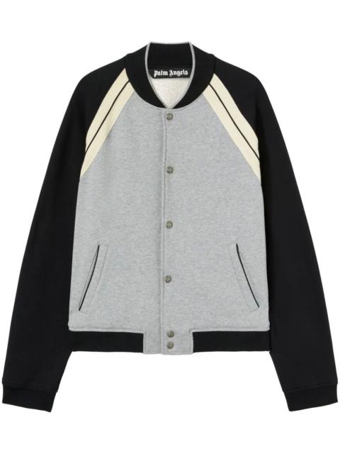Palm Angels Men `Curved Logo` Varsity Jacket