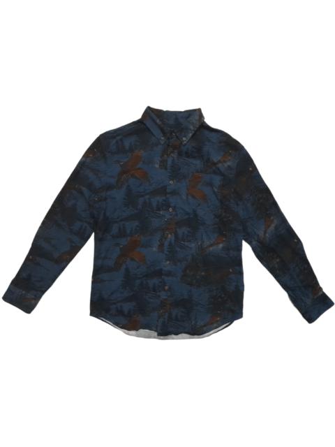 Other Designers Croft & Barrow Full Print Button Down Shirt Phoenix (E108)