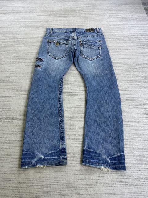 Hysteric Glamour Vintage Flared Rattle Trap Punk Distressed Denim Pants