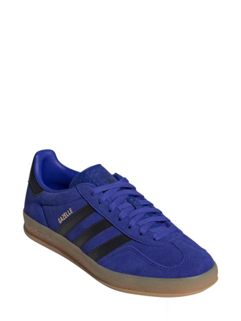 adidas adidas Gazelle Indoor Sneaker in Lucid Blue/black/gold Metallic at Nordstrom