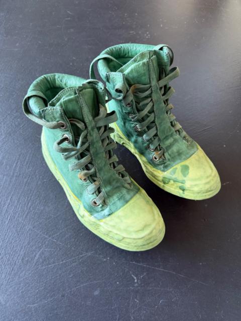 Carol Christian Poell AM/2524 ROOMS-PTC/06 O.DYED NOSEAM DRIP-RUBBER SNEAKERS size 6