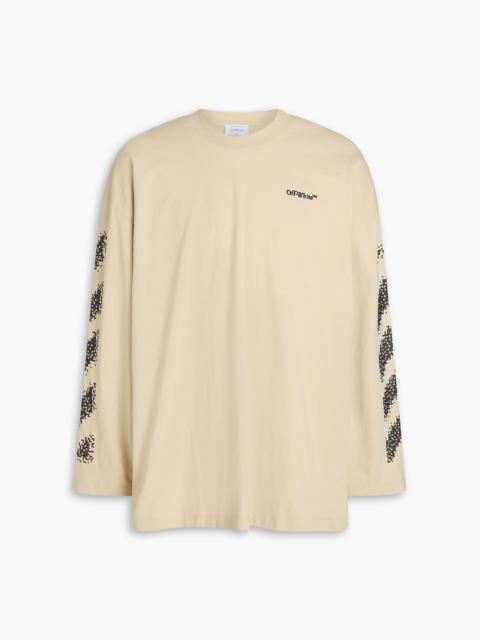 Off-White Embroidered cotton-jersey T-shirt