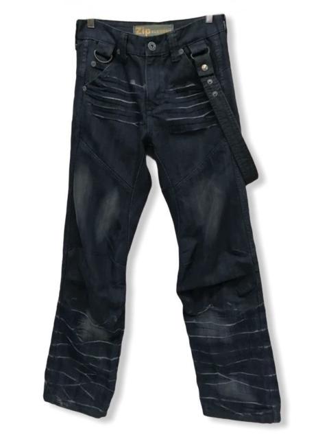 Other Designers Japanese Brand - Zip Element Punk Bondage Grunge Suspender Jeans