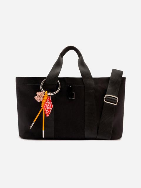 Larroudé Americana Tote Bag In Black Denim