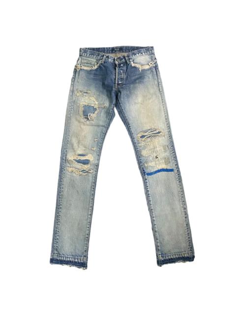 UNDERCOVER UNDERCOVER 68 BLUE YARN JEANS