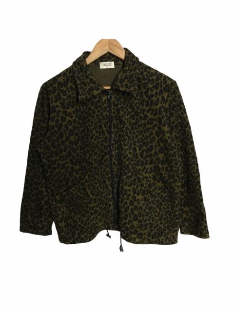 Valentino Orlandis leopard print zipper fleece jacket