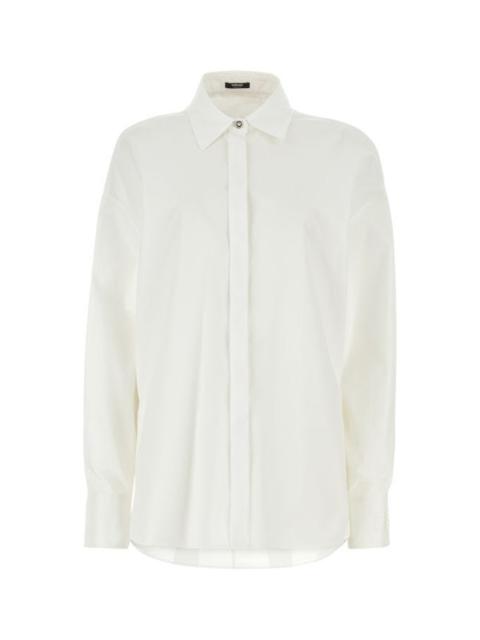 Versace Woman White Poplin Oversize Shirt