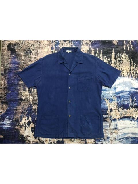 GUCCI Vintage 50s/60s Gucci Indigo Casual Shirts Short Sleeve