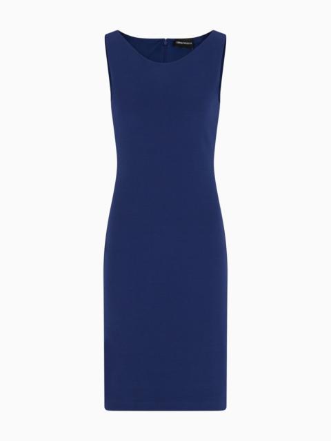 EMPORIO ARMANI OTTOMAN JERSEY SHEATH DRESS