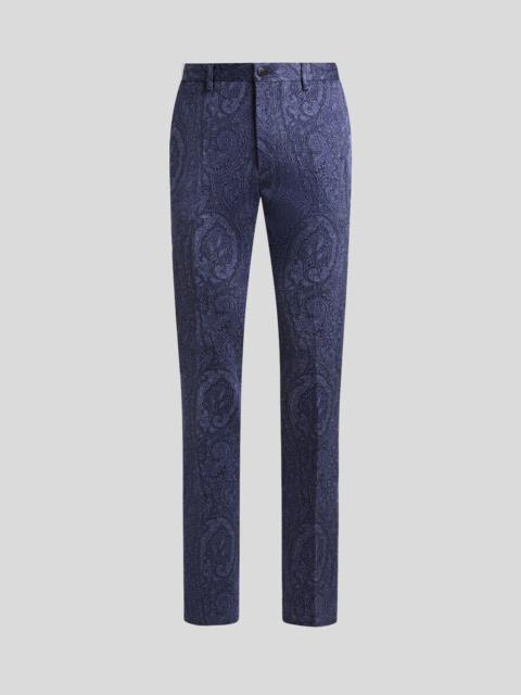 Etro COTTON-BLEND JACQUARD TROUSERS WITH ARNICA MOTIF
