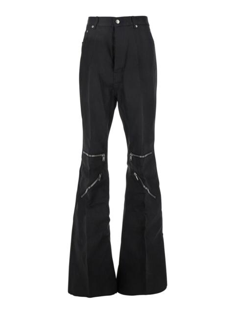 Rick Owens Rick Owens Men 'Bolan Cargo' Black Pants With Zip Applied On The Legs In Cotton Man