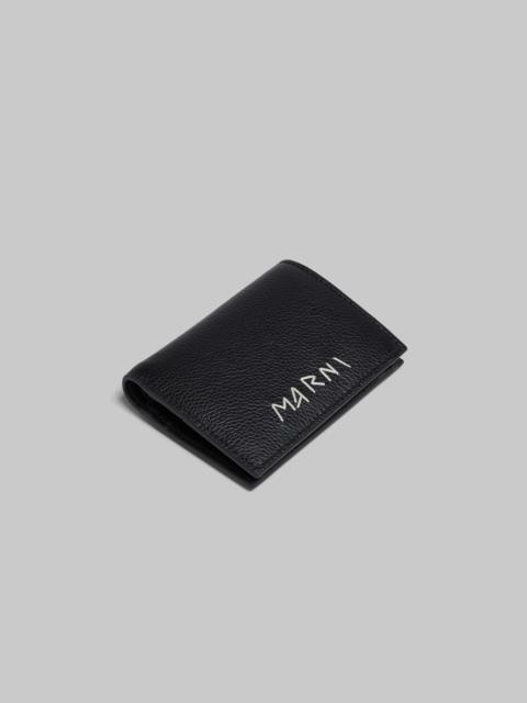 Marni LEATHER BIFOLD WALLET WITH MARNI MENDING