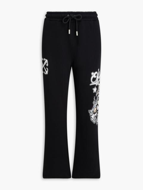 Off-White Printed French cotton-terry sweatpants
