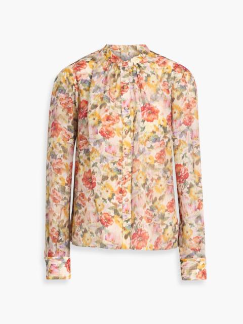 Other Designers Floral-print crepe de chine blouse