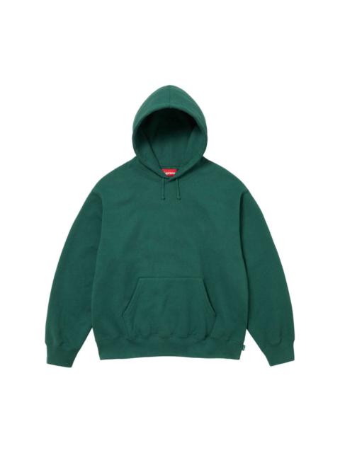 satin-appliqué "Green" hoodie