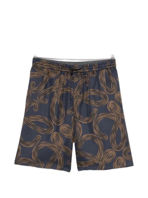 Loewe Loewe Paula's Ibiza Men Printed Silk Shorts