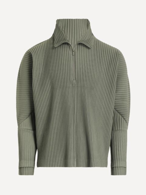ISSEY MIYAKE Pleated Half Zip Top