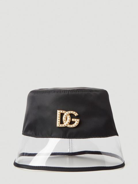 Dolce & Gabbana Embellished Logo Bucket Hat