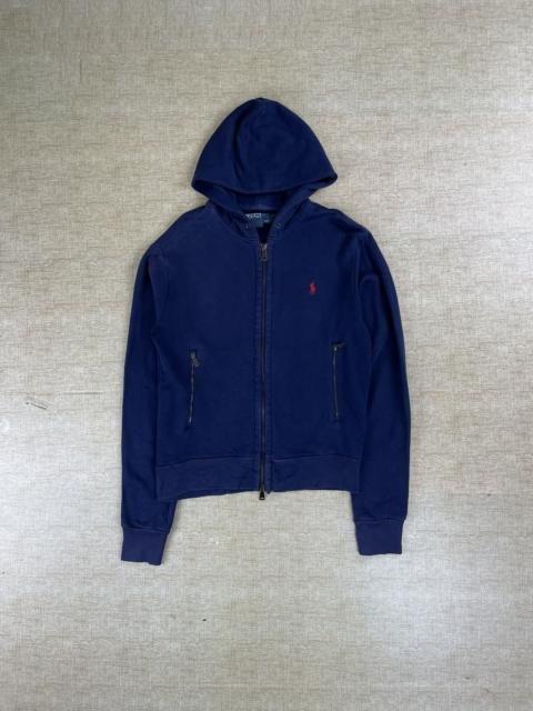 Other Designers Polo Ralph Lauren × Vintage - POLO RALPH LAUREN Vintage 90s Embroidery Logo Zipper Hoodie