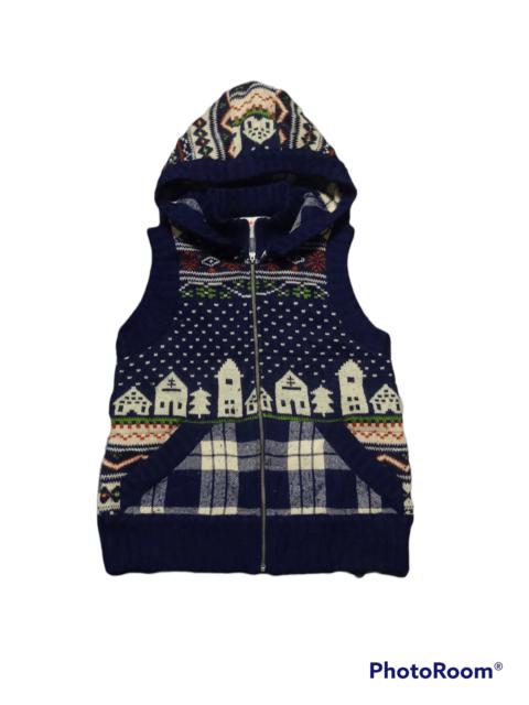 Other Designers Issey Miyake Ne-Net Hooded Knit vest