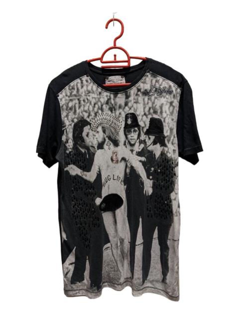 Other Designers Archival Clothing - ELVIS JESUS PUNK ALLOVER FULLPRINT REWORKED TSHIRT
