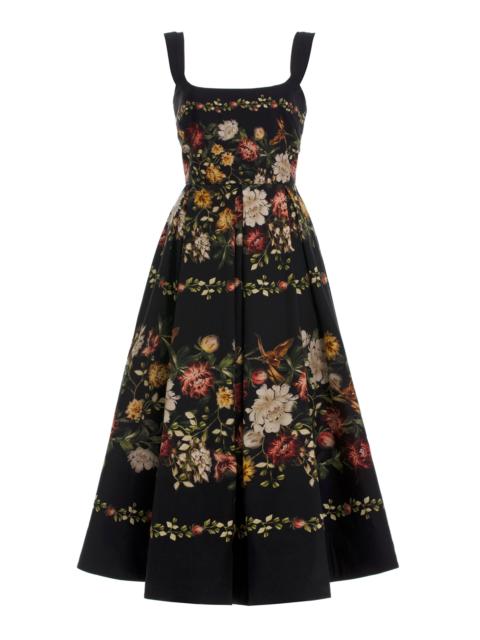 Agua by Agua Bendita Alcaparra Floral Maxi Dress black