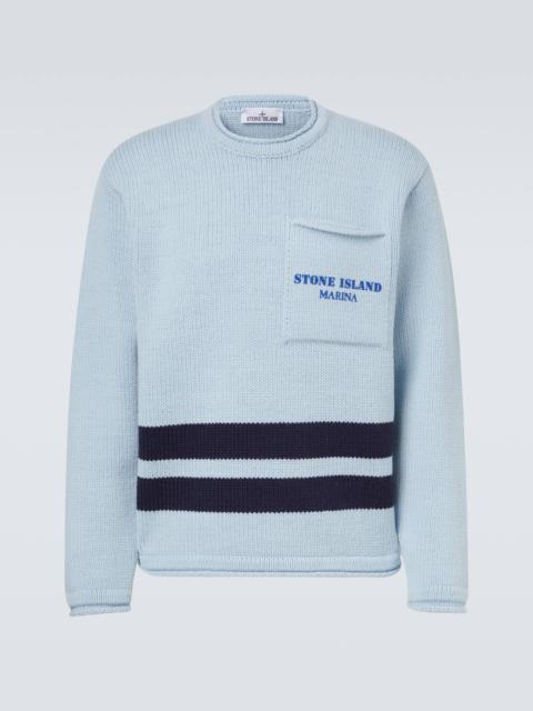 Stone Island Marina jacquard virgin wool sweater