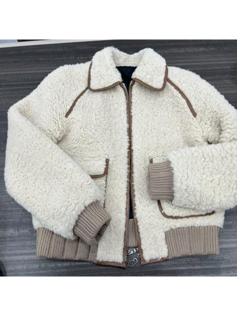 FENDI FENDI Shell & Lambswool Bomber Jacket