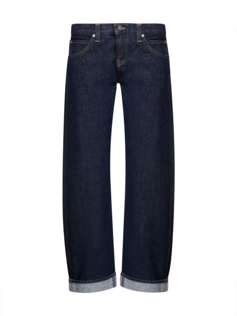 KHAITE Blue denim Karo low-rise jeans