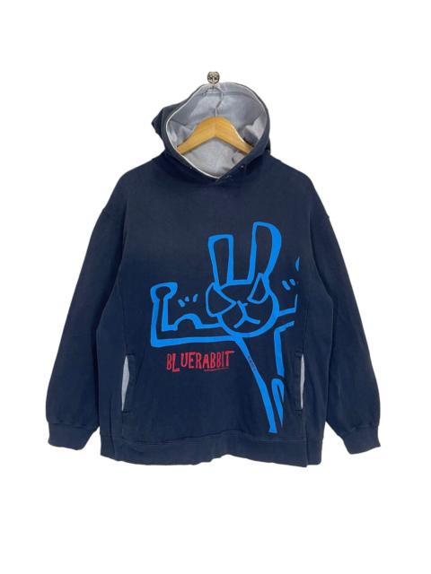 Other Designers Other - Vintage 90s Mischievous Blue Rabbit Big Logo Hoodies