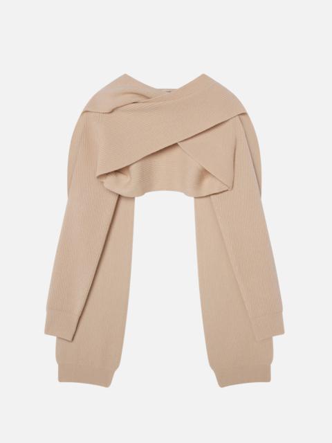 FRAME The Scarf Sweater in Pink Sand