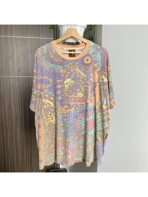 Other Designers Thrashed Faded Vintage 90s Boat & Beach Overprint Surf Tee