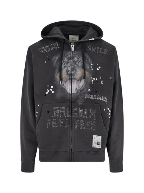 Maison MIHARAYASUHIRO LOGO ZIP SWEATSHIRT