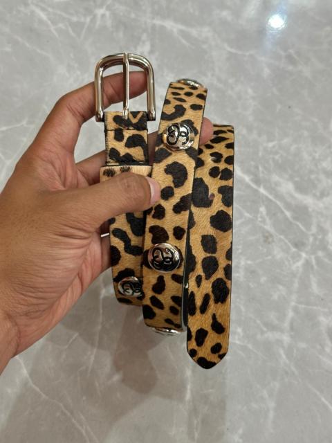 Stüssy STUSSY SS LINK STUDDED BELT HAIRY CHEETAH PRINT S/M