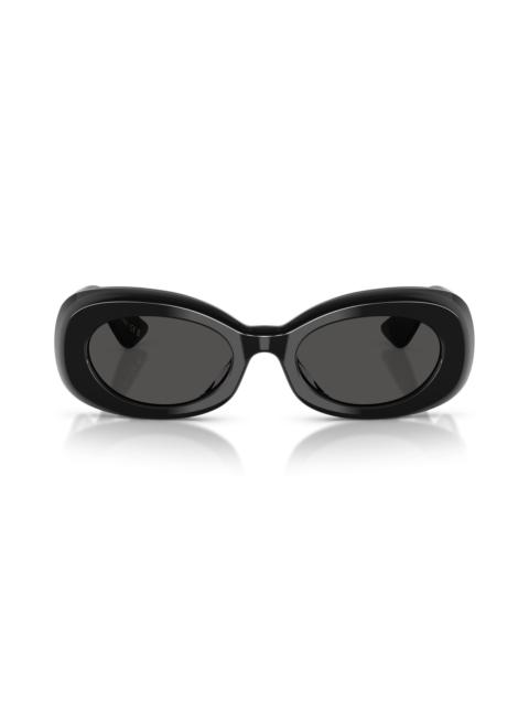 Oliver Peoples Oliver Peoples x KHAITE 51mm Oval Sunglasses in Black /Grey at Nordstrom