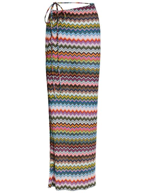 Missoni Missoni Zigzag Metallic-knit Cover-up Midi Skirt