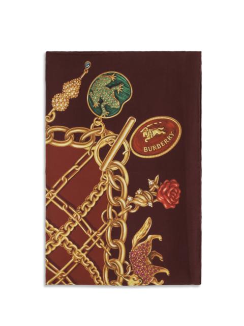 Burberry Burberry Silk Scarf Auburn Brown Women
