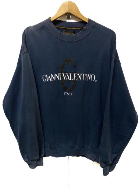 Valentino 90s Gianni Valentino Embroidery Big Logo SpellOut Sweatshirt