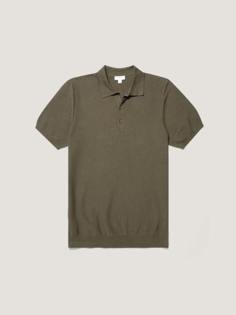 Sunspel Knit Polo Shirt