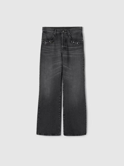 GUCCI Gucci Wide Leg Jeans With Horsebit