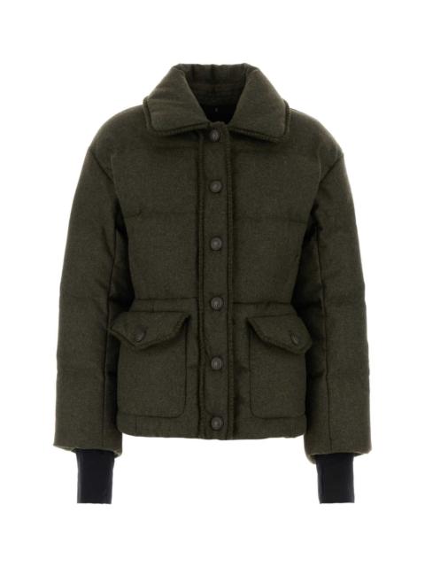 Moncler Grenoble Moncler Grenoble Women Khaki Wool Monteain Down Jacket