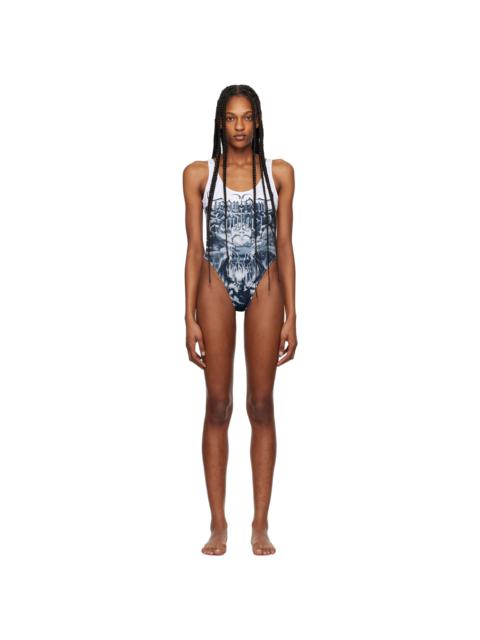 Jean Paul Gaultier Black & White 'The Diablo' Swimsuit