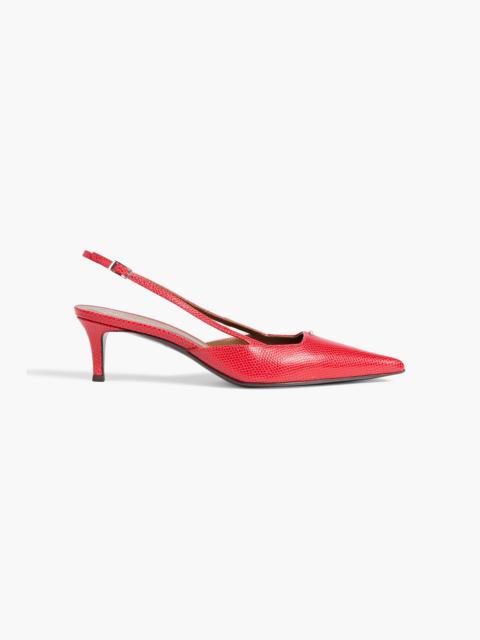 Giuseppe Zanotti Brenda 45 lizard-effect leather slingback pumps