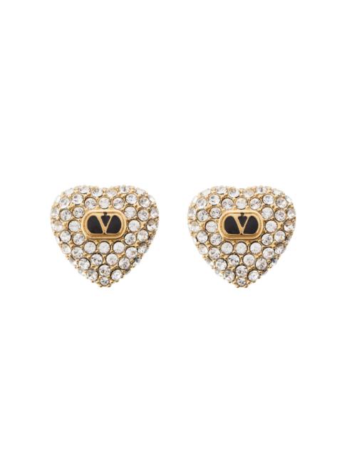 Valentino Valentino Coeur Royal Crystal-embellished Stud Earrings