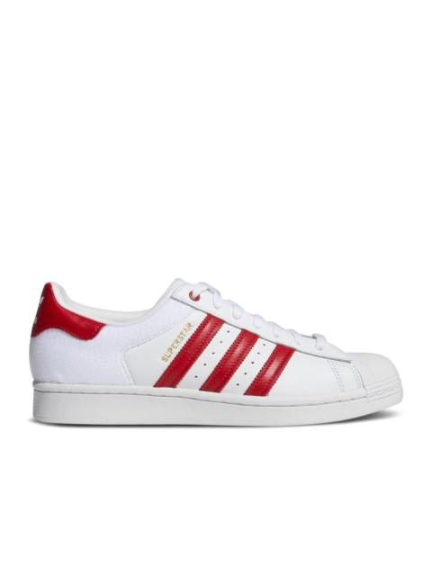 adidas SUPERSTAR 'VELCRO PATCHES - WHITE SCARLET'