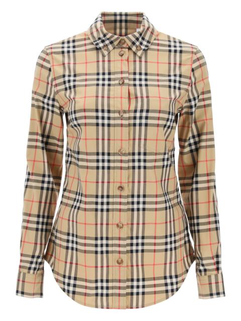 Burberry Lapwing Button Down Shirt With Vintage Check Pattern