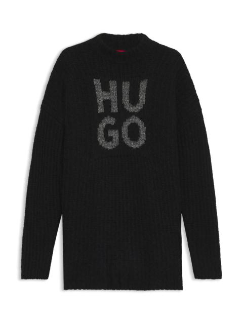 HUGO SPARKLING STACKED-LOGO SWEATER WITH WOOL AND ALPACA