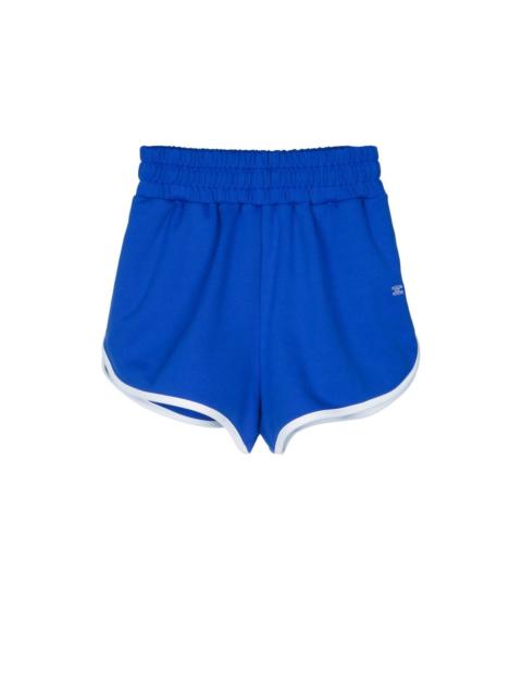 CELINE CELINE $1100 Electric Blue White Mini Shorts New & Authentic